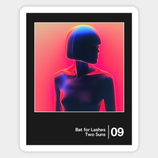 Bat for Lashes - Minimalist Style Graphic Design Artwork Magnet